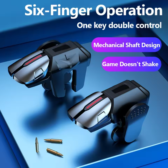PUBG Mobile Metal Triggers – Pro Aim & 6-Finger Gaming Control