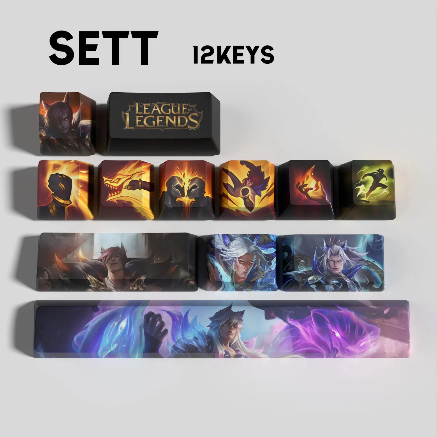 SPECIAL EDITION LEAGUE OF LEGENDS Sett KEYCAPS – 30, 14, 12 keys