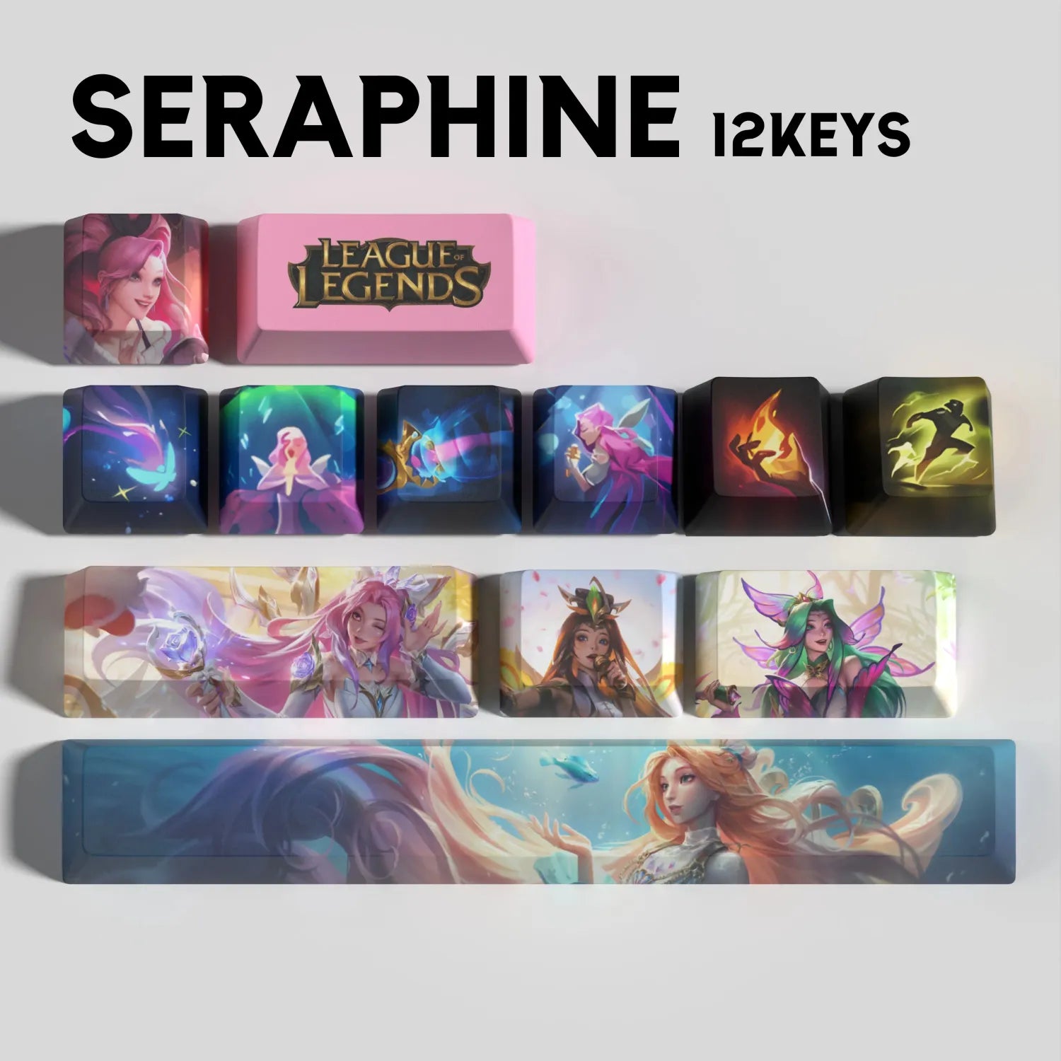SPECIAL EDITION LEAGUE OF LEGENDS Seraphine KEYCAPS – 30,14, 12 Keys
