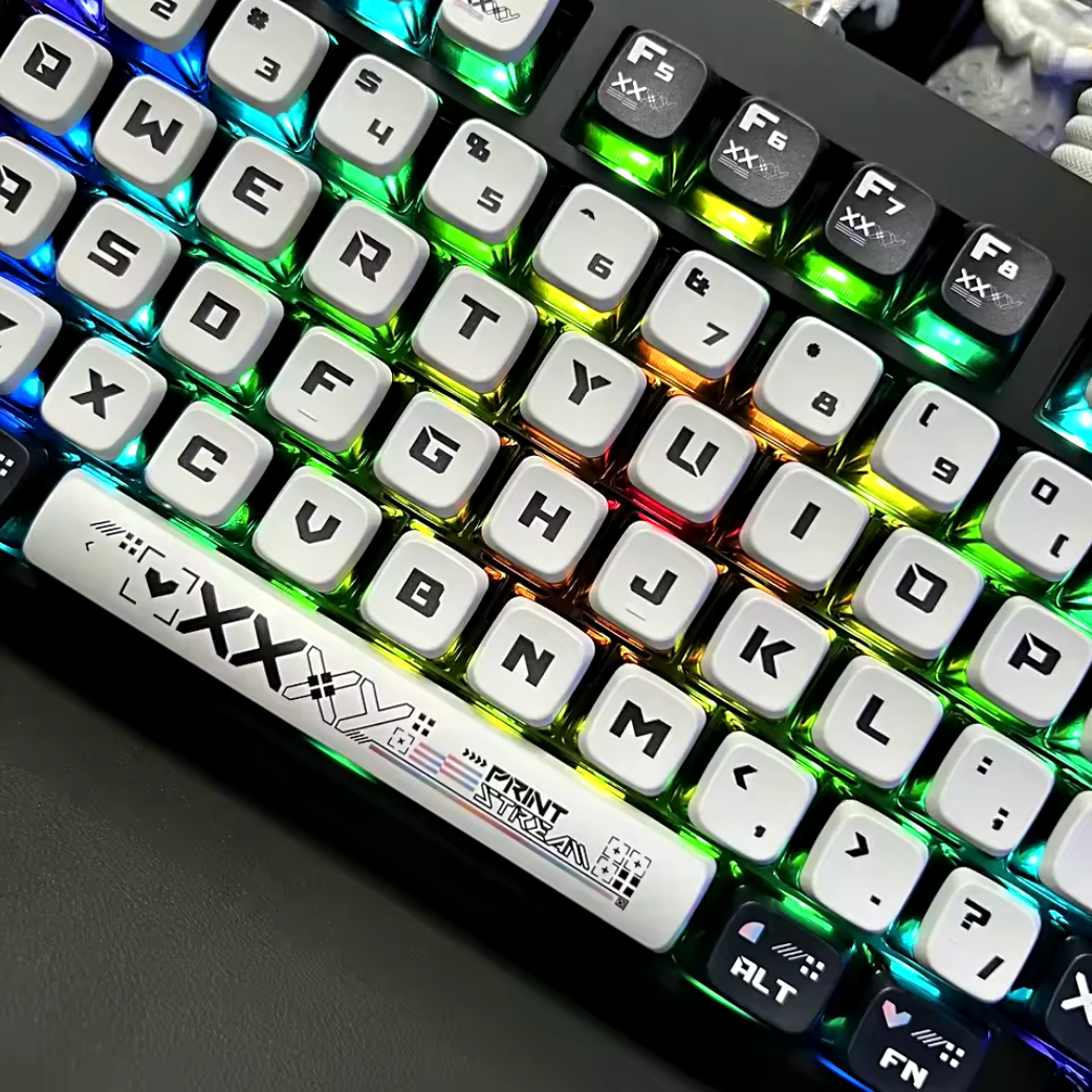 RGB Printstream Full Set Keycaps "Limited Edition"