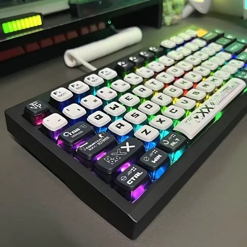 RGB Printstream Full Set Keycaps "Limited Edition"