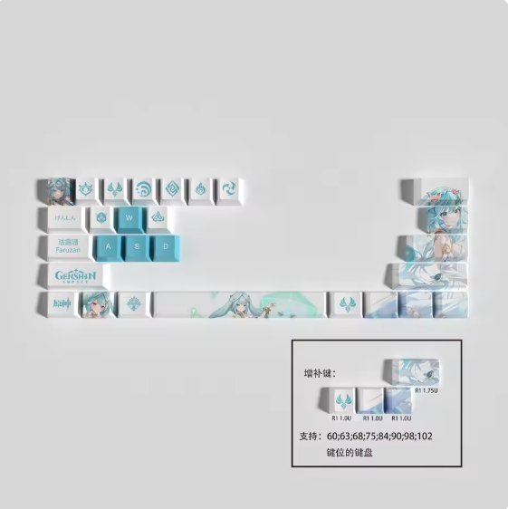 Genshin Impact Faruzan Keycaps – Limited Edition (29 Keys)