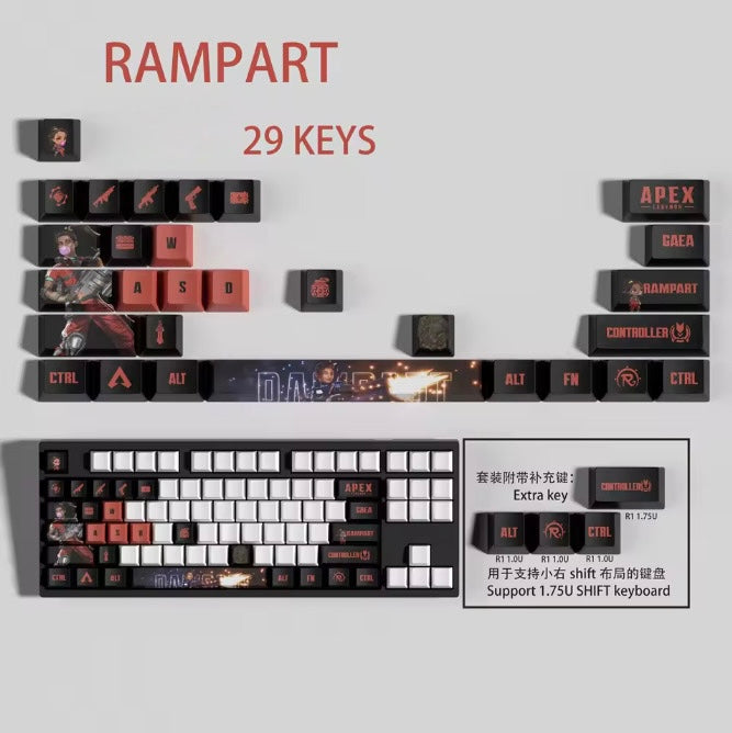 Apex Legends Rampart Keycaps – Limited Edition (29 Keys)