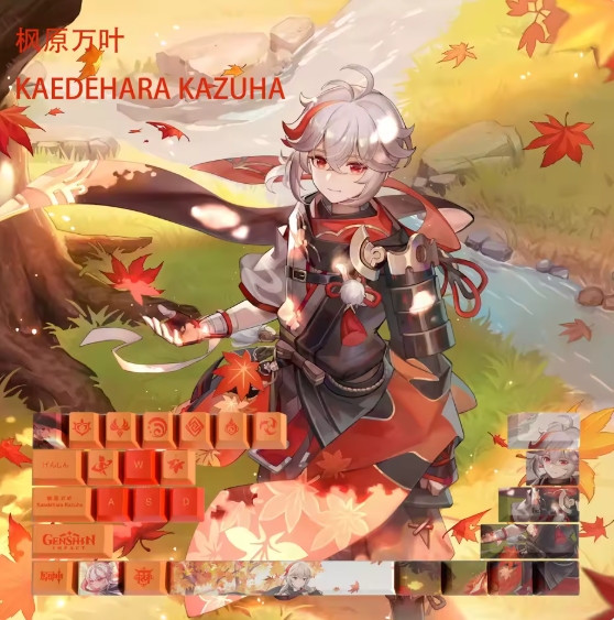 Genshin Impact Kaedehara Kazuha Keycaps – Limited Edition (29 Keys)