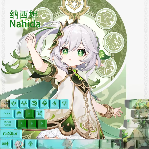 Genshin Impact Nihada Keycaps – Limited Edition (29 Keys)