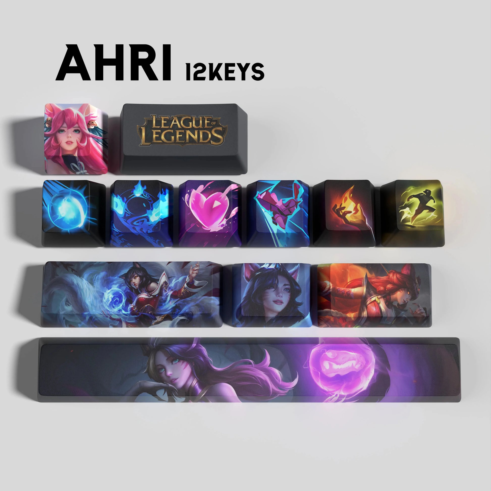 SPECIAL EDITION LEAGUE OF LEGENDS Ahri KEYCAPS – 30, 14, 12 keys