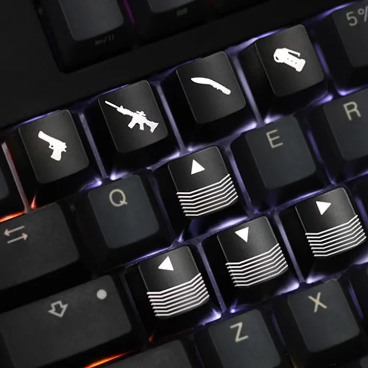 Counter-Strike Black and Red Keycaps