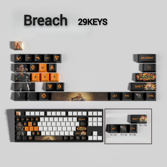 Valorant SPECIAL EDITION Breach keycaps KEYS: 29, 14