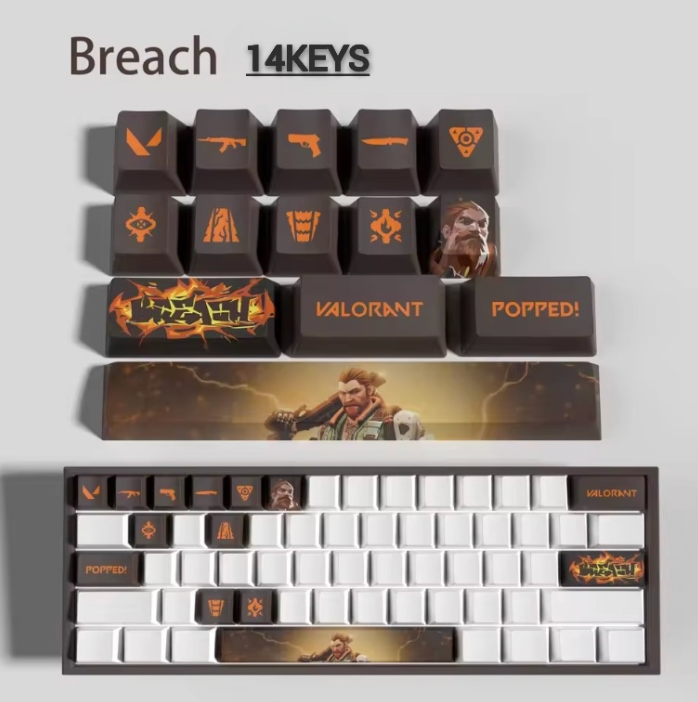 Valorant SPECIAL EDITION Breach keycaps KEYS: 29, 14