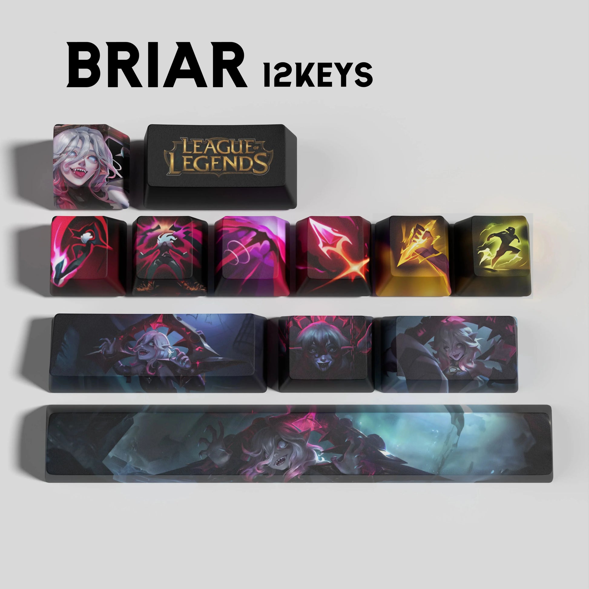 SPECIAL EDITION LEAGUE OF LEGENDS Briar KEYCAPS – 30, 14, 12 keys