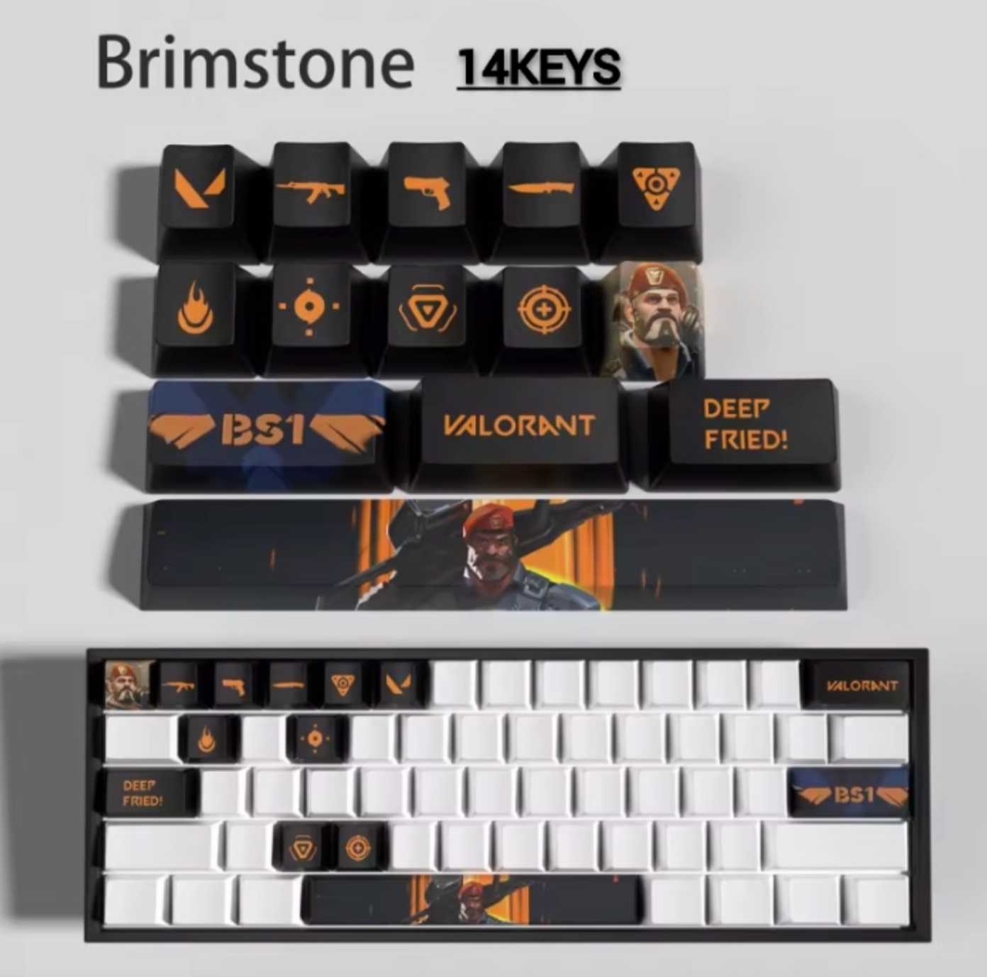 Valorant SPECIAL EDITION Brimstone keycaps KEYS: 29, 14