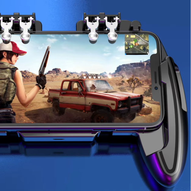 PUBG Mobile Gaming Controller with Cooling Fan – Pro 6-Finger Setup