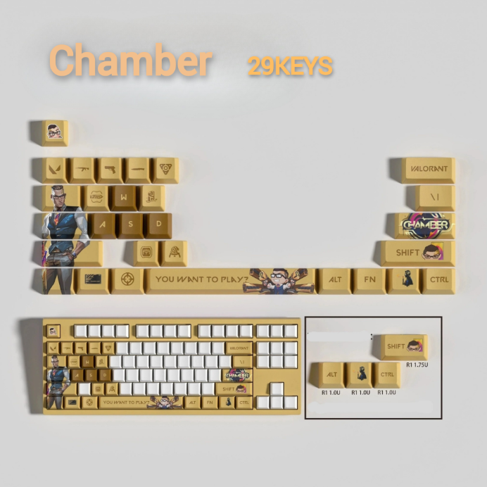 Valorant SPECIAL EDITION Chamber keycaps KEYS: 29, 14