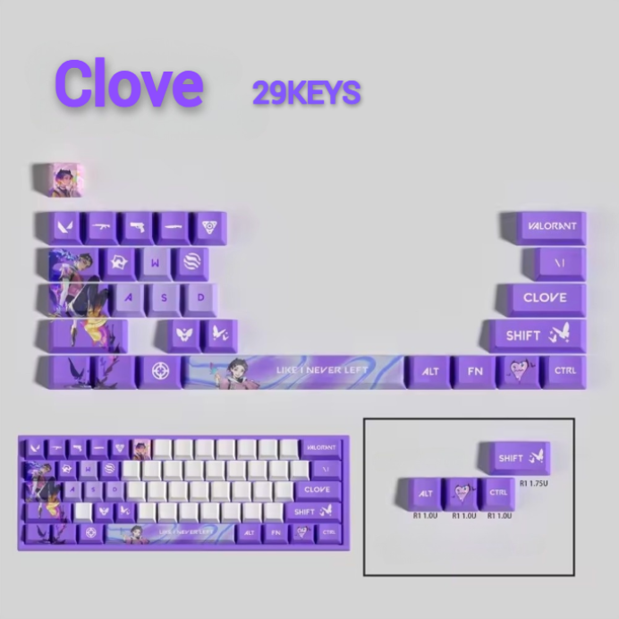 Valorant SPECIAL EDITION Clove keycaps KEYS: 29, 14