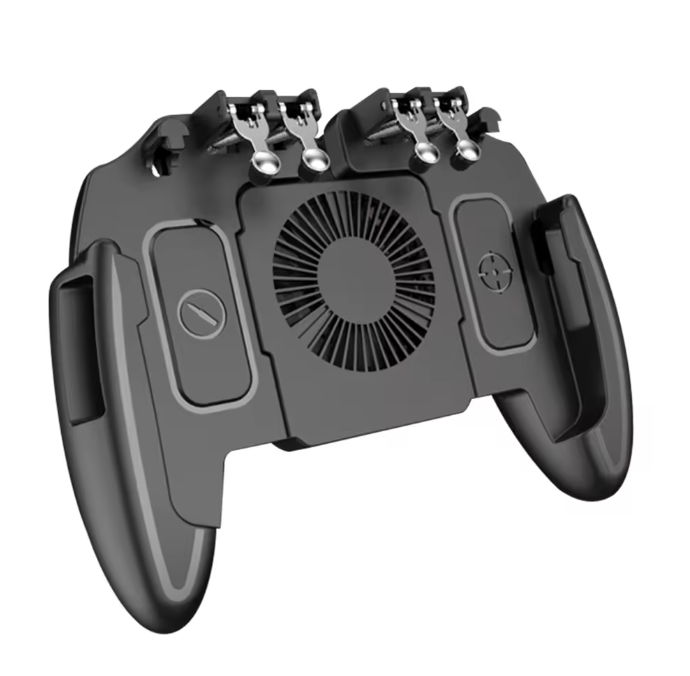 PUBG Mobile Gaming Controller with Cooling Fan – Pro 6-Finger Setup