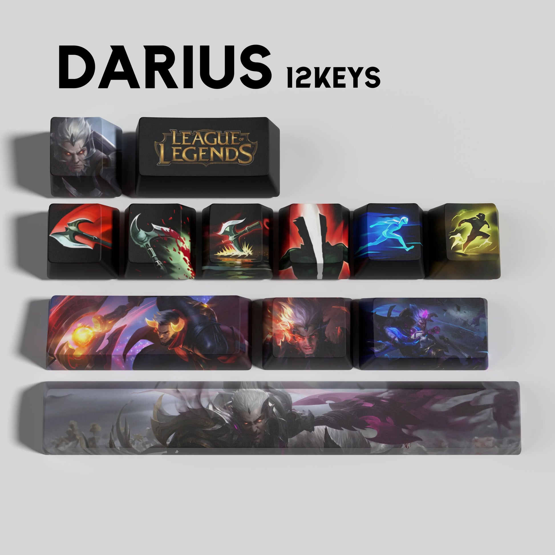 SPECIAL EDITION LEAGUE OF LEGENDS Darius KEYCAPS – 30, 14, 12 keys
