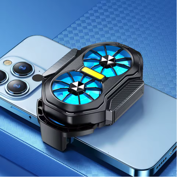 Dual Turbo Gaming Phone Cooler – Stable FPS, No Lag!