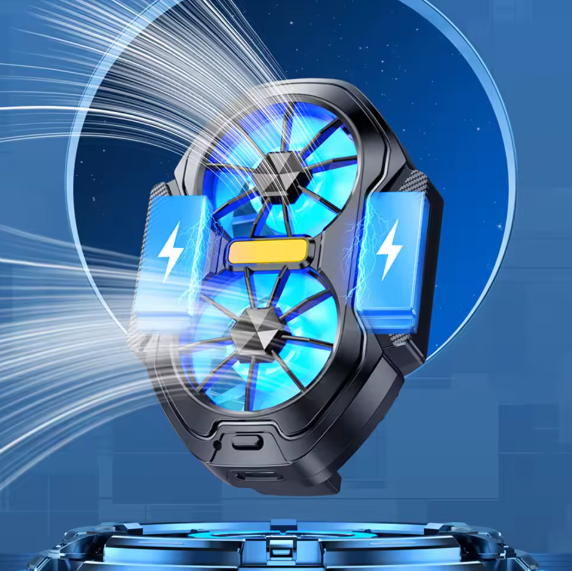 Dual Turbo Gaming Phone Cooler – Stable FPS, No Lag!