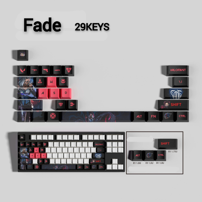 Valorant SPECIAL EDITION Fade keycaps KEYS: 29, 14