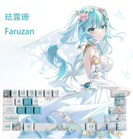 Genshin Impact Faruzan Keycaps – Limited Edition (29 Keys)