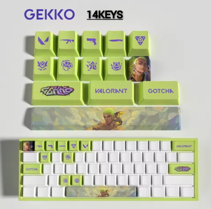 Valorant SPECIAL EDITION Gekko keycaps KEYS: 29, 14