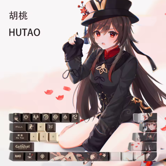 Genshin Impact Hutao Keycaps – Limited Edition (29 Keys)
