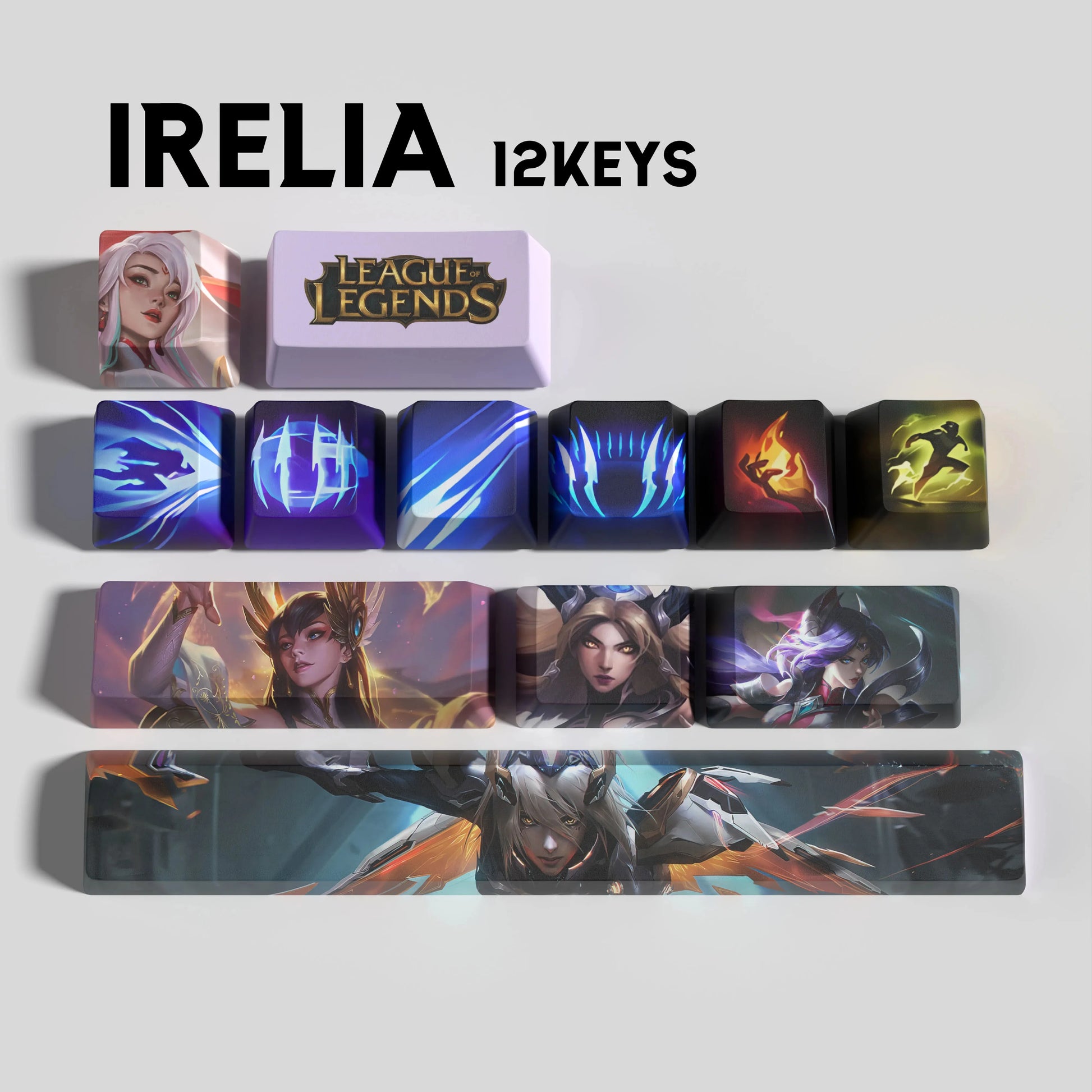 SPECIAL EDITION LEAGUE OF LEGENDS Irelia KEYCAPS – 30, 14, 12 keys