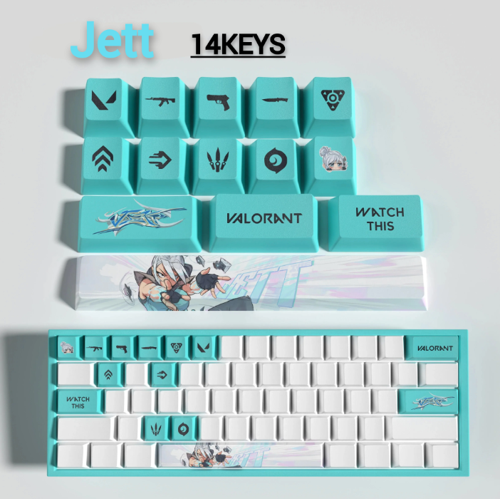 Valorant SPECIAL EDITION JETT keycaps KEYS: 29, 14