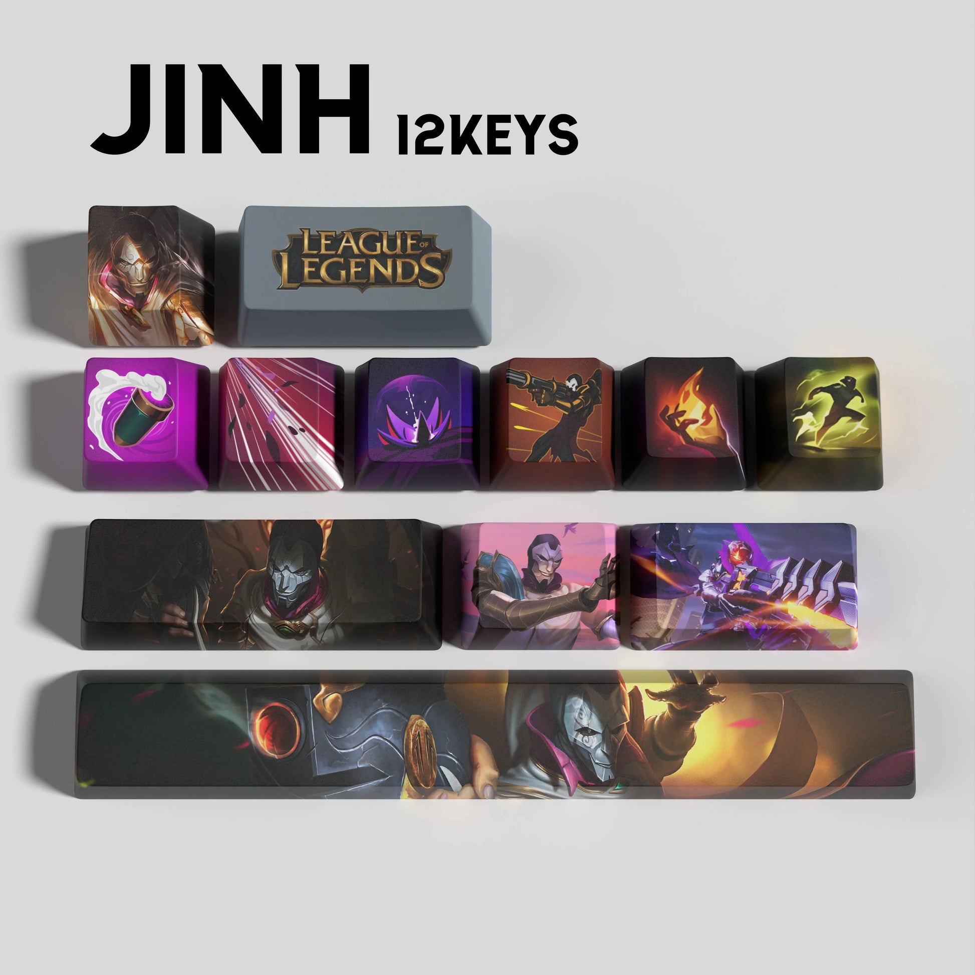 SPECIAL EDITION LEAGUE OF LEGENDS Jhin KEYCAPS – 30, 14, 12 keys