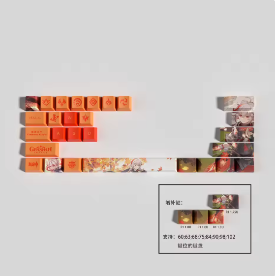 Genshin Impact Kaedehara Kazuha Keycaps – Limited Edition (29 Keys)