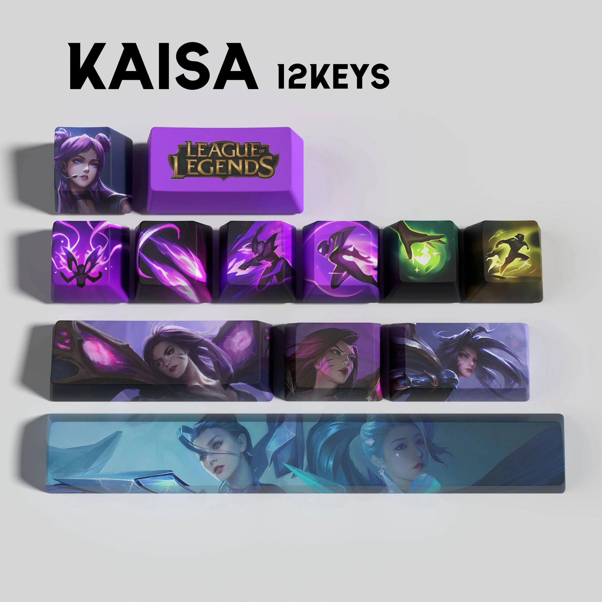 SPECIAL EDITION LEAGUE OF LEGENDS Kaisa KEYCAPS – 30, 14, 12 keys