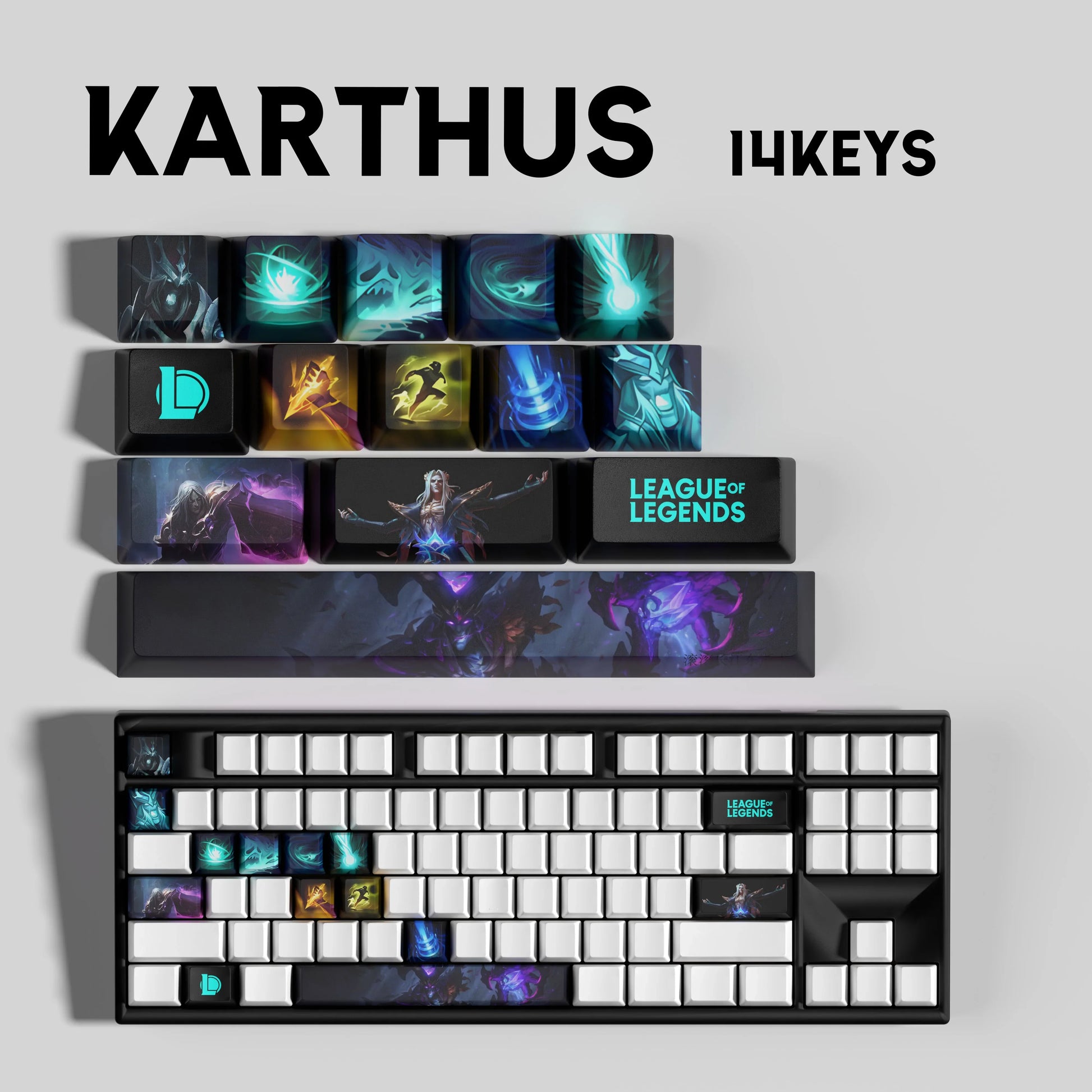 SPECIAL EDITION LEAGUE OF LEGENDS Karthus KEYCAPS – 30, 14 keys