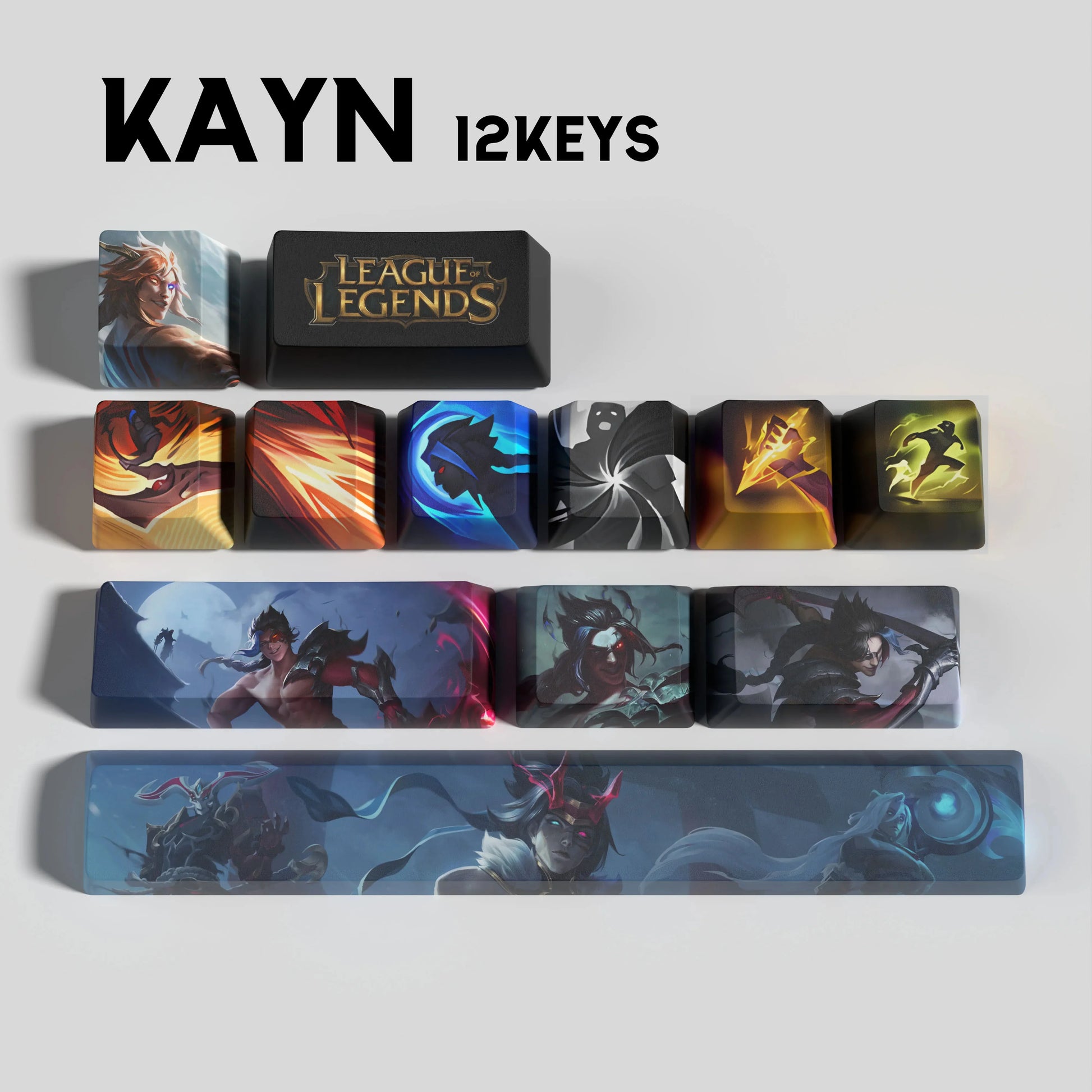 SPECIAL EDITION LEAGUE OF LEGENDS Kayn KEYCAPS – 30, 14, 12 keys