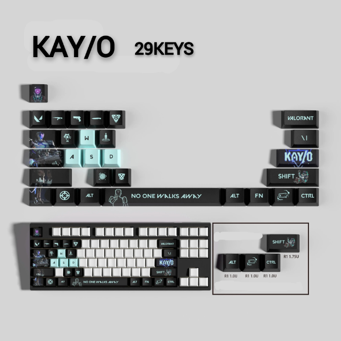 Valorant SPECIAL EDITION KAY/O keycaps KEYS: 29, 14