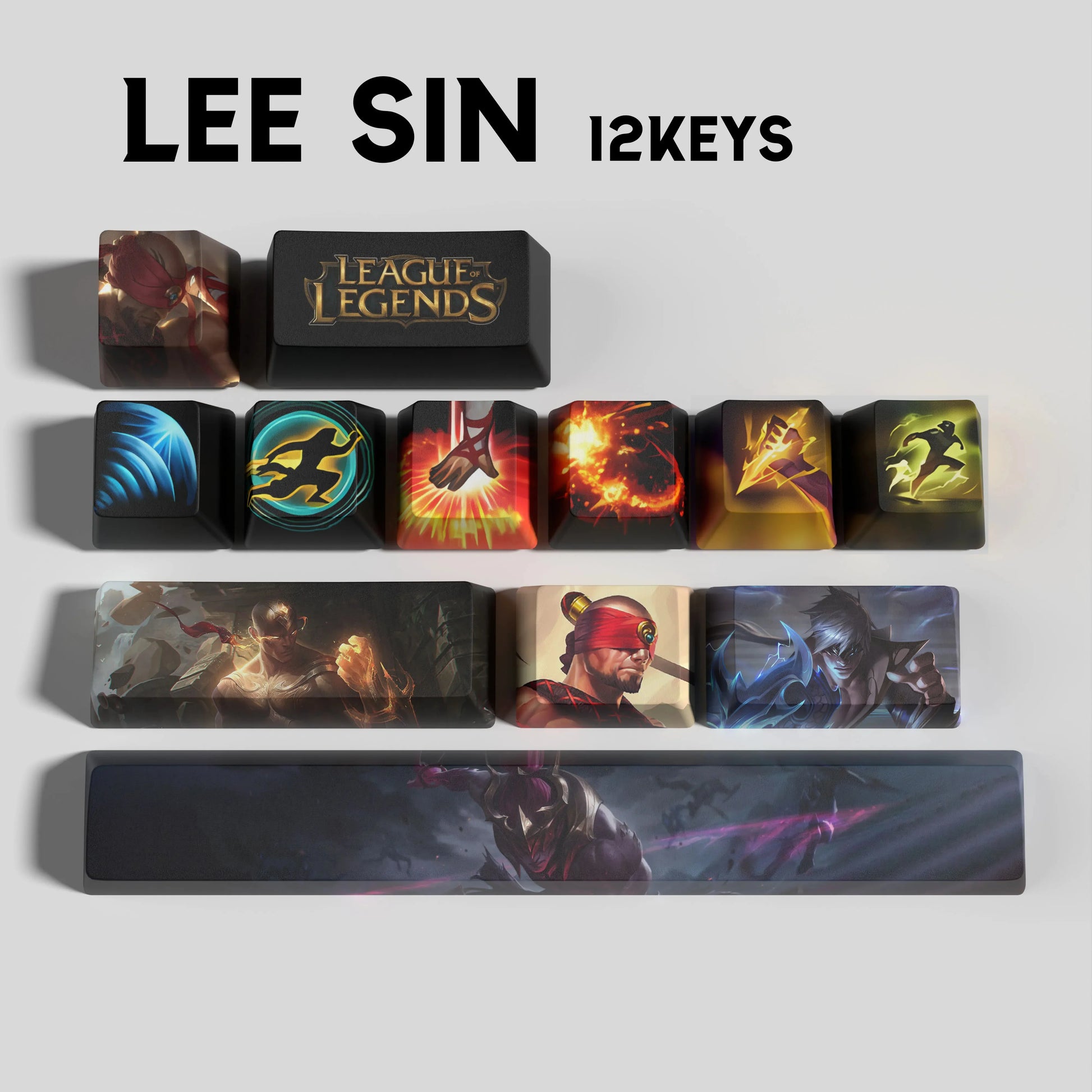SPECIAL EDITION LEAGUE OF LEGENDS Lee Sin KEYCAPS – 30, 14, 12 keys