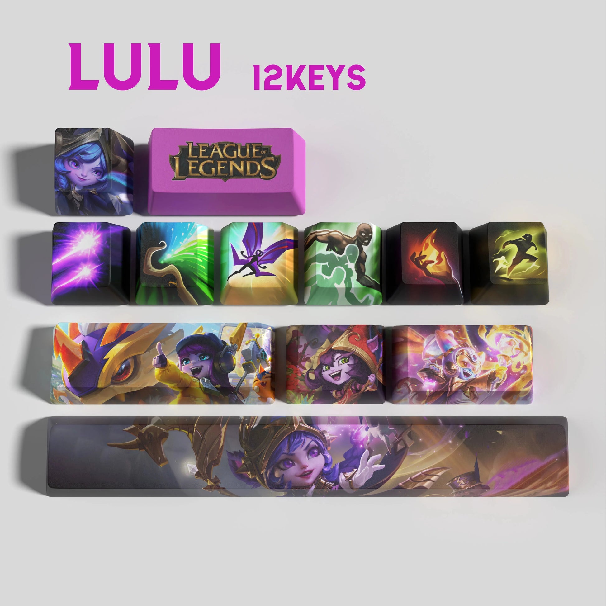 SPECIAL EDITION LEAGUE OF LEGENDS Lulu KEYCAPS – 30, 14, 12 keys