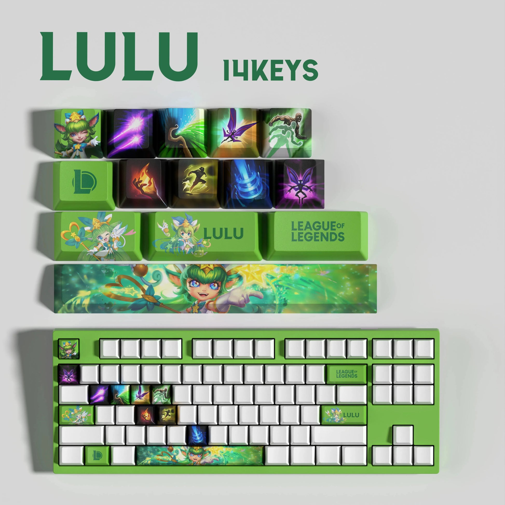 SPECIAL EDITION LEAGUE OF LEGENDS Lulu KEYCAPS – 30, 14, 12 keys