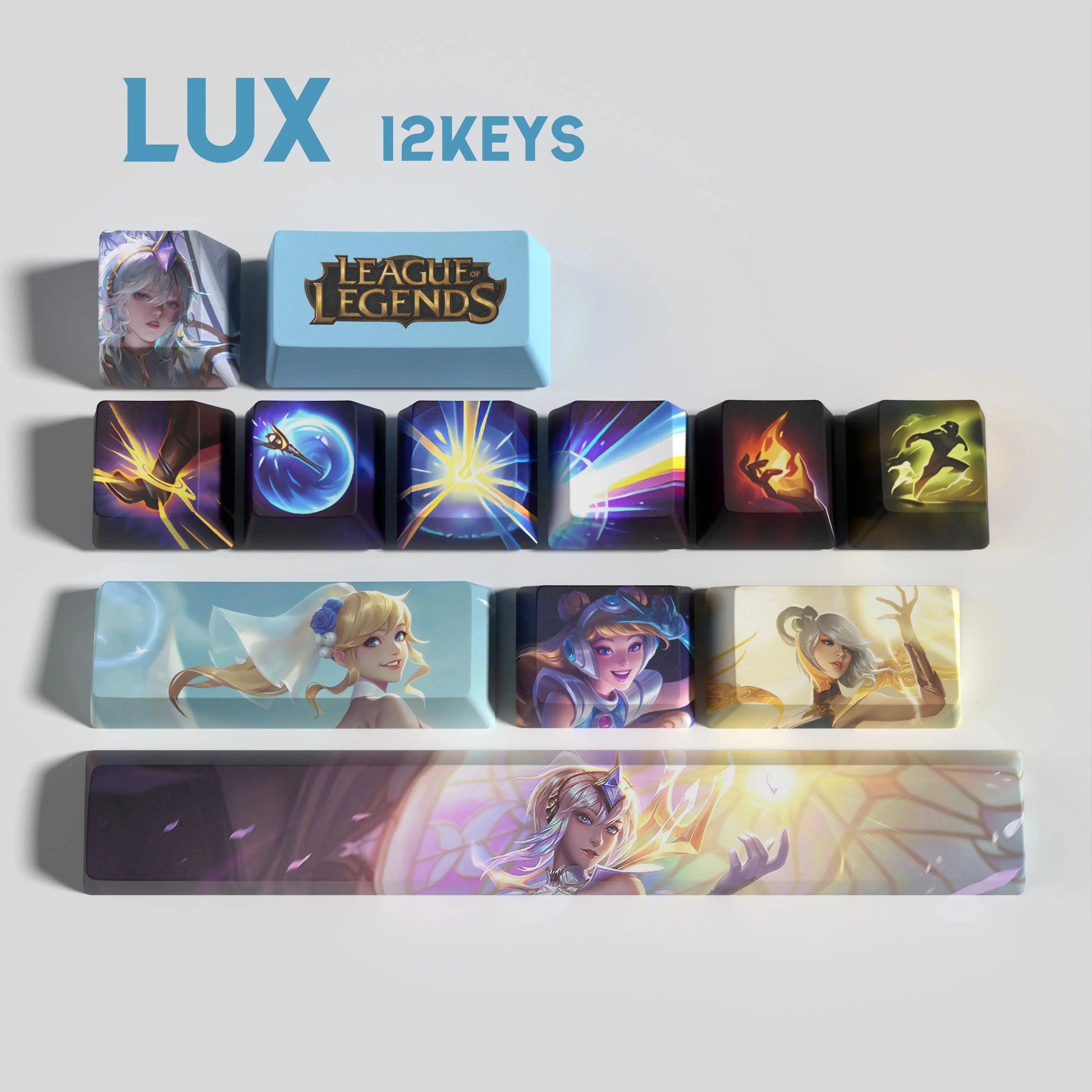 SPECIAL EDITION LEAGUE OF LEGENDS Lux KEYCAPS – 30, 14, 12 keys