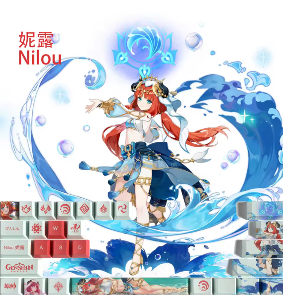 Genshin Impact Nilou Keycaps – Limited Edition (29 Keys)