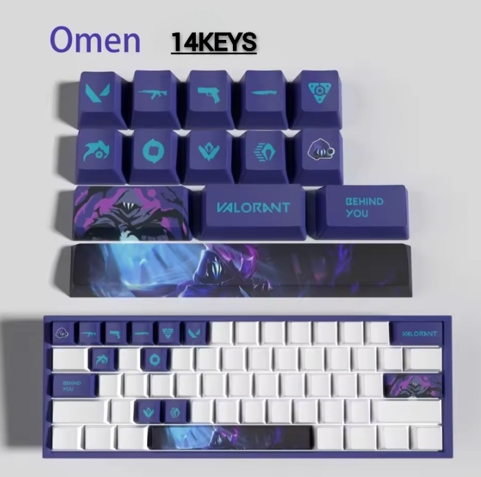 Valorant SPECIAL EDITION OMEN keycaps KEYS: 29, 14
