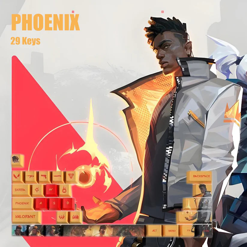 Valorant SPECIAL EDITION Phoenix keycaps KEYS: 29, 14