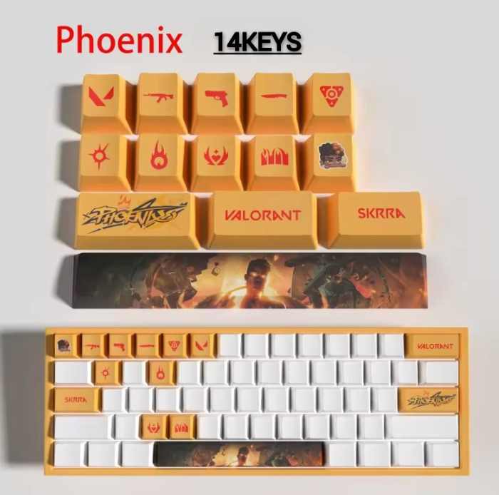 Valorant SPECIAL EDITION Phoenix keycaps KEYS: 29, 14
