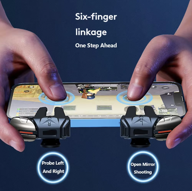 PUBG Mobile Metal Triggers – Pro Aim & 6-Finger Gaming Control