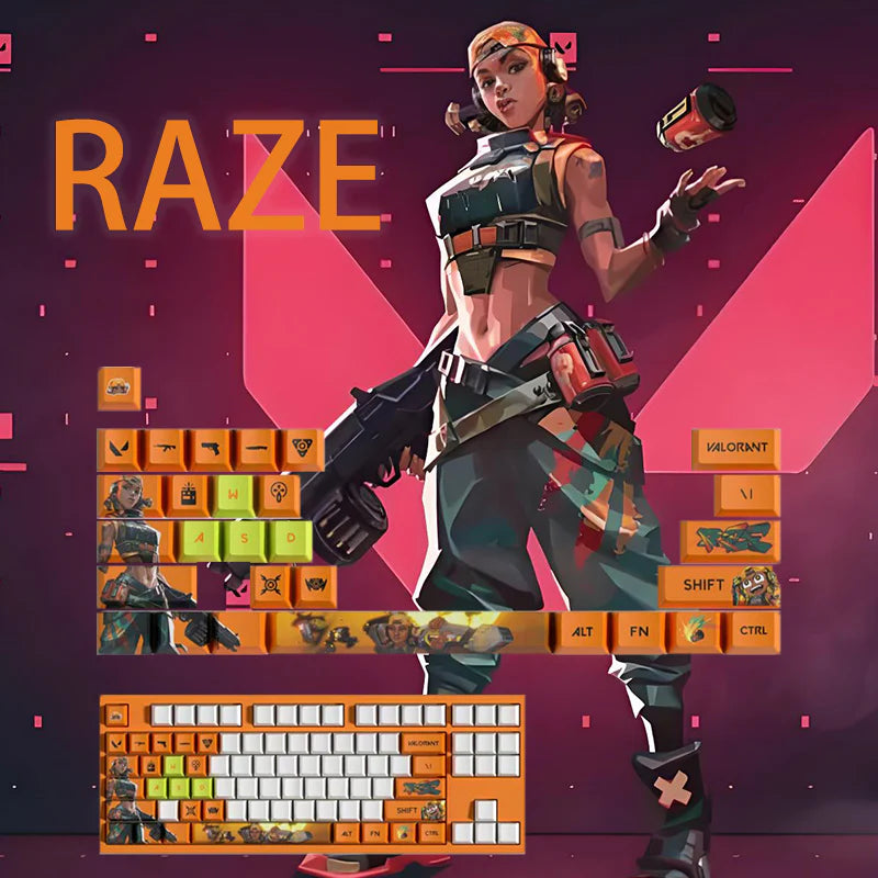 Valorant SPECIAL EDITION Raze keycaps KEYS: 29, 14
