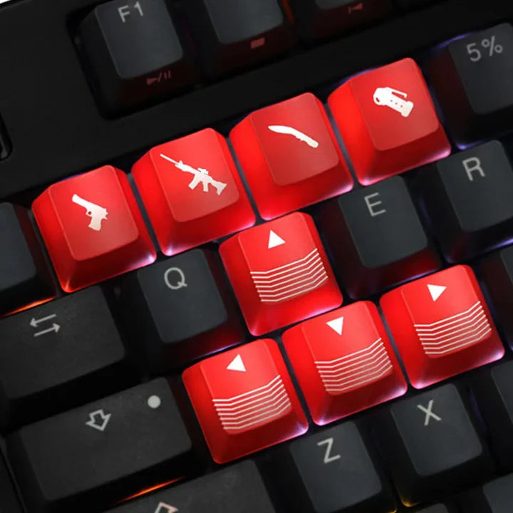 Counter-Strike Black and Red Keycaps