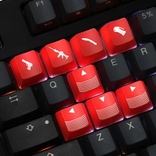 Counter-Strike Black and Red Keycaps