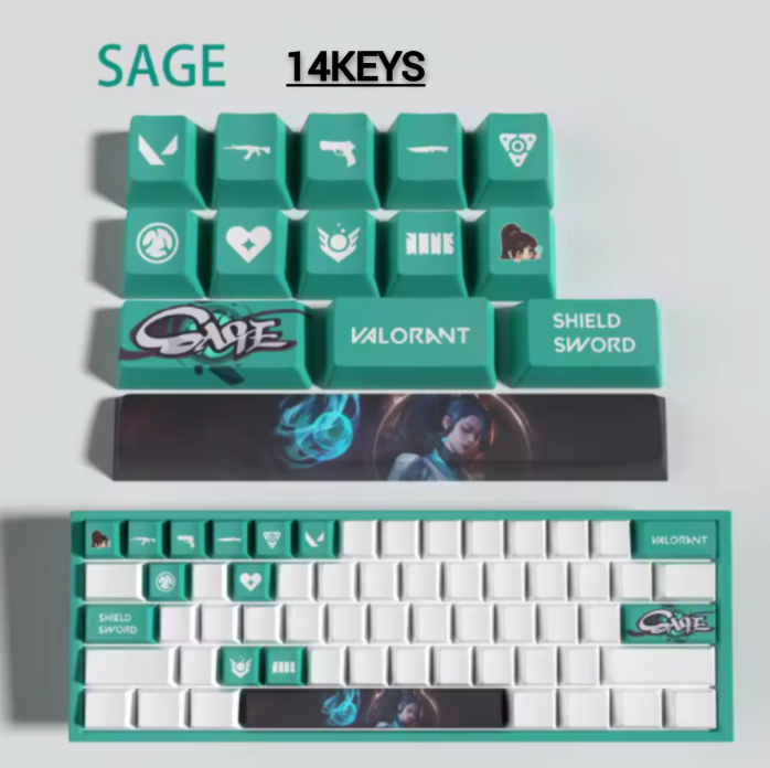 Valorant SPECIAL EDITION Sage keycaps KEYS: 29, 14