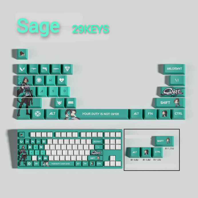 Valorant SPECIAL EDITION Sage keycaps KEYS: 29, 14