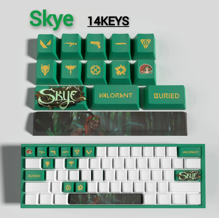 Valorant SPECIAL EDITION Skye keycaps KEYS: 29, 14