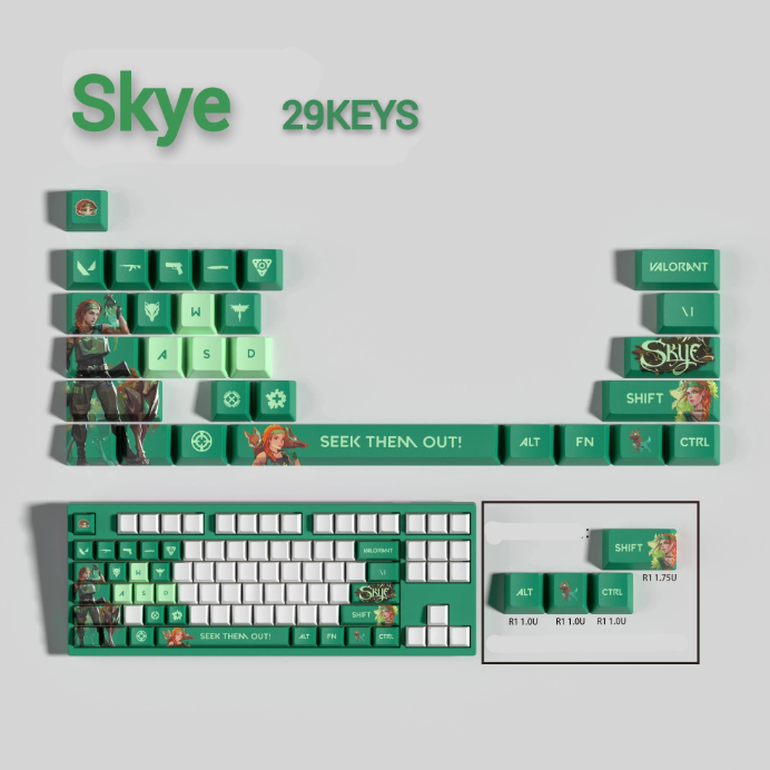 Valorant SPECIAL EDITION Skye keycaps KEYS: 29, 14